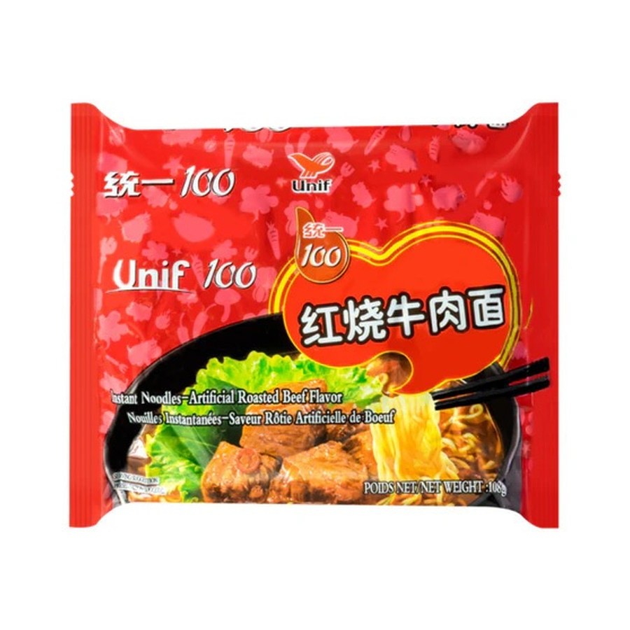 Noodles di manzo arrosto 统一 红烧牛肉面