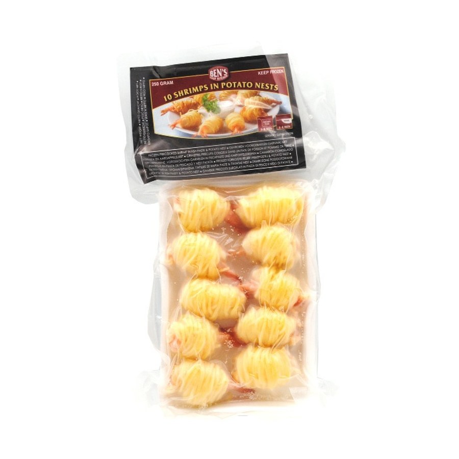 Gamberi in fili di patate 虾仁土豆卷