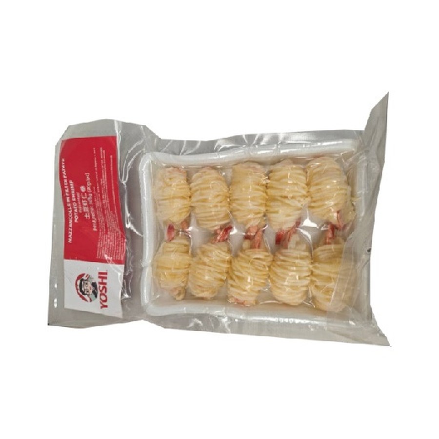 Gamberi in fili di patate 虾仁土豆卷