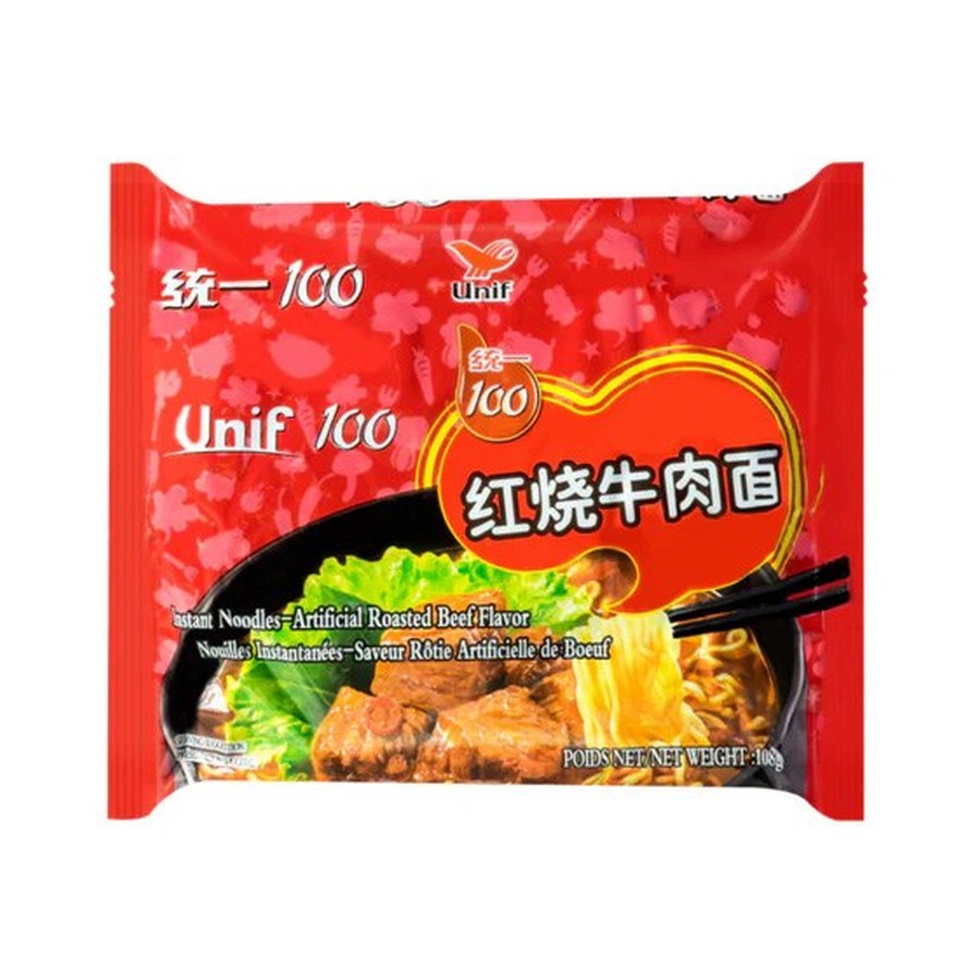 Noodles di manzo arrosto 统一 红烧牛肉面